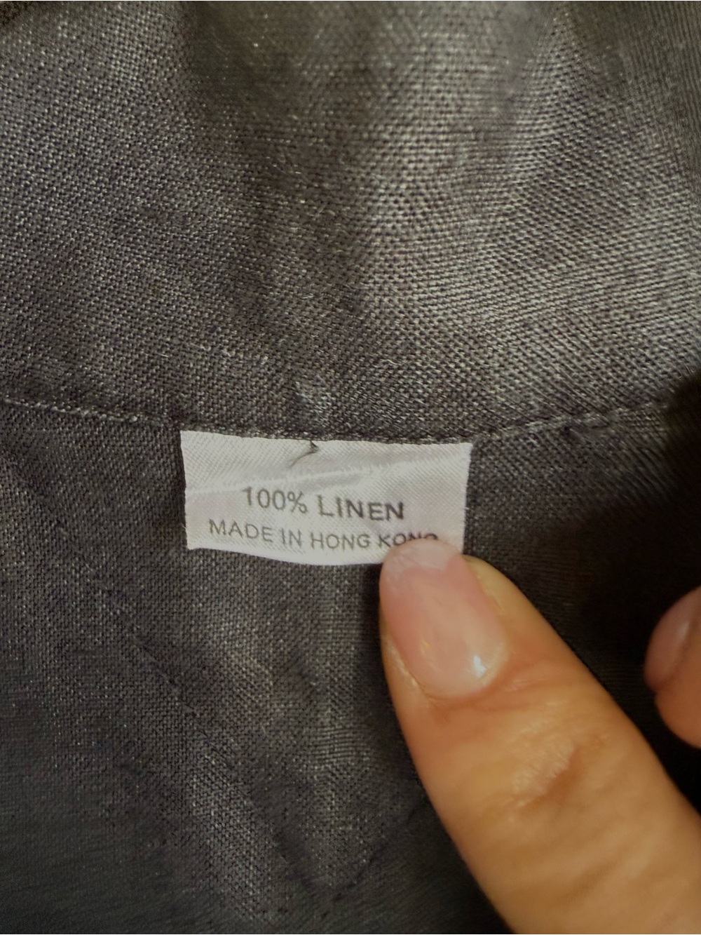 Vintage 100% Linen Button Down Black Utility Jacket Medium - Picture 7 of 8